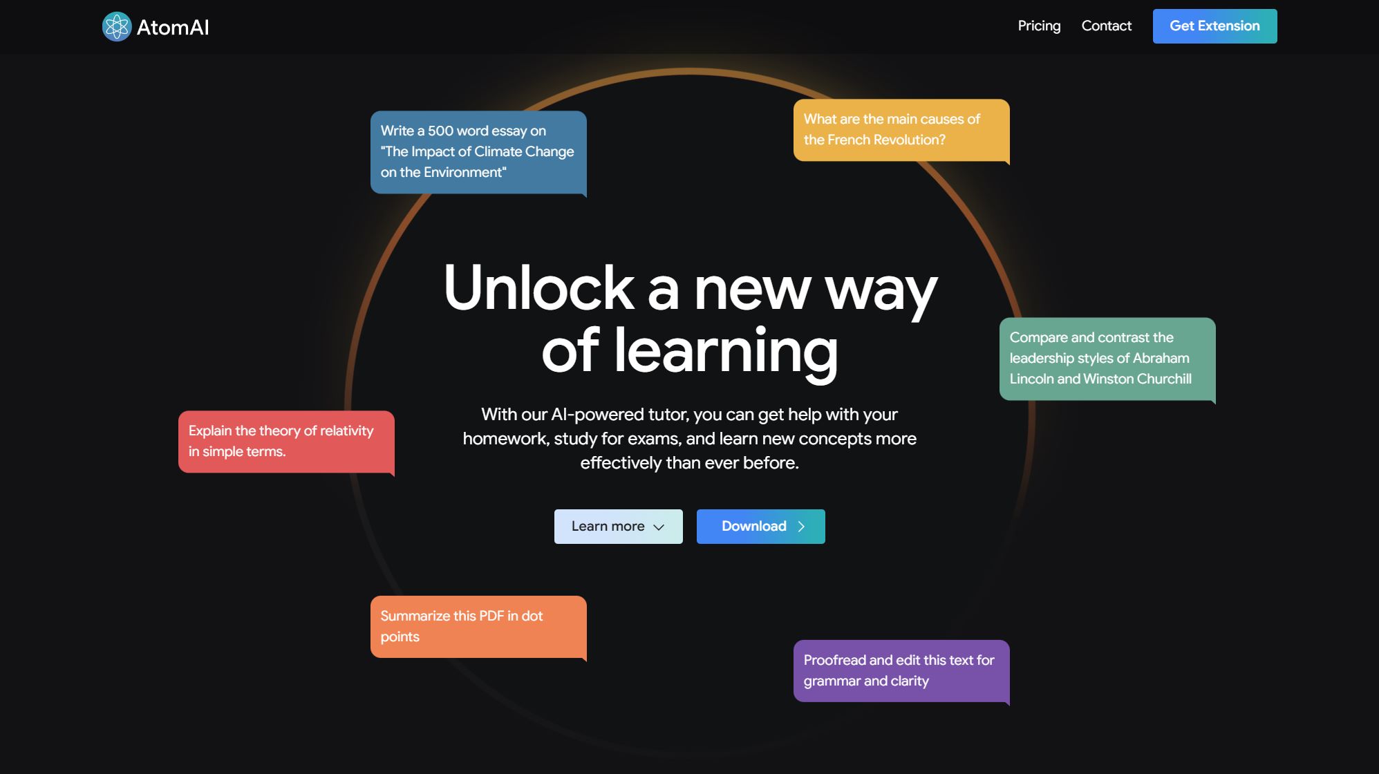 Atom AI website